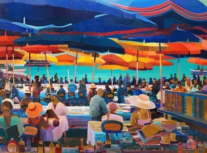 Ton Dubbeldam - La dolce vita, olie op paneel