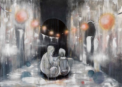 The unconditional discipline, Joachim Nieuwhof, 270x194,5, acryl, olie- en spuitverf
