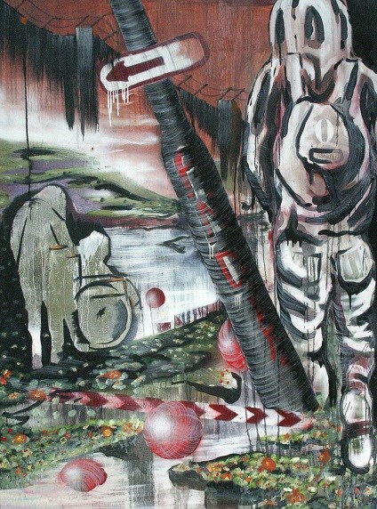 PND, Joachim Nieuwhof, 150x200, acryl, olie- en spuitverf