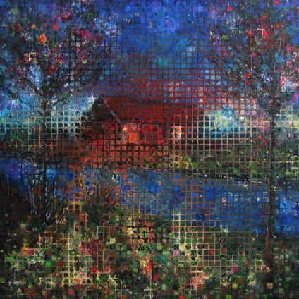 olieverf op linnen, 100 x 100 cm.