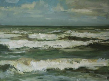 Robert Vorstman, 'Zee' 120x160cm. olieverf op doek