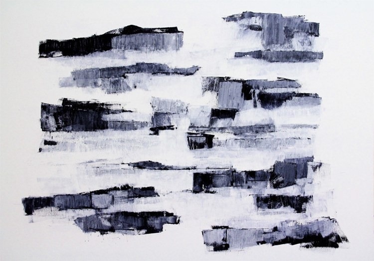 George Decker, mixed media op linnen